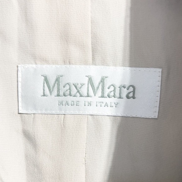 MAX MARA Siberia Jacquard Blazer Jacket Textured 8 Tan Black Office Career - Picture 4 of 7